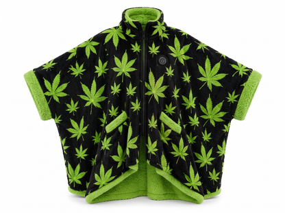 Heated Kush Shawl — Green colorway, catalog flat-lay
