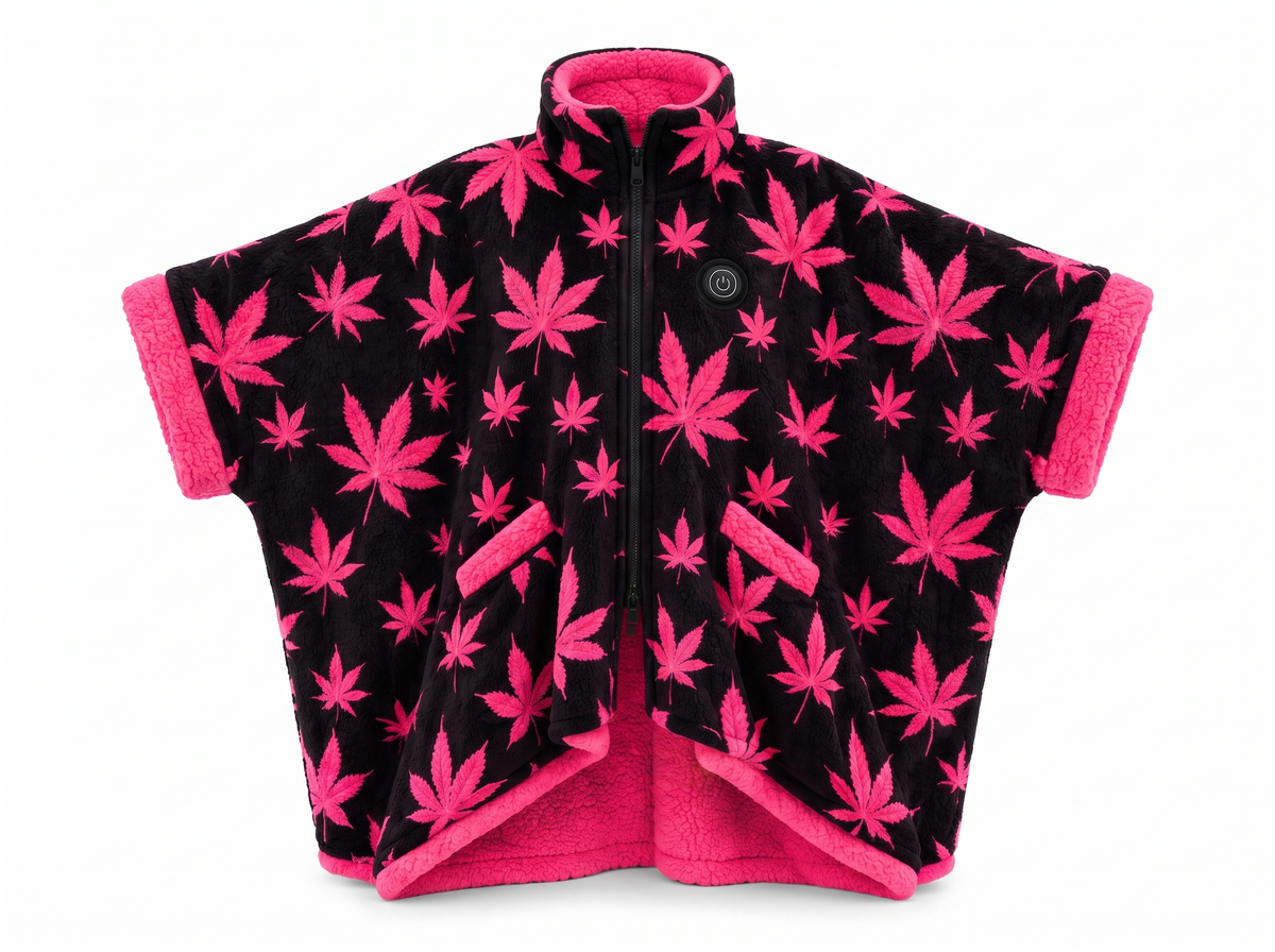 Heated Kush Shawl — Pink colorway, catalog flat-lay